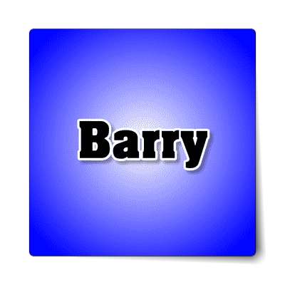 barry male name blue sticker