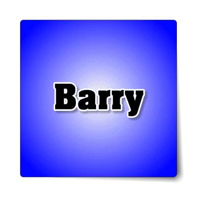 barry male name blue sticker