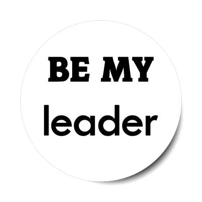 be my leader sticker