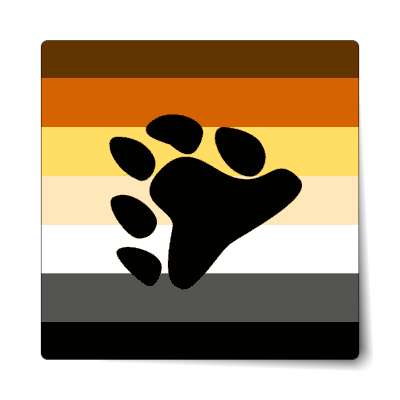 bear brotherhood pride flag sticker