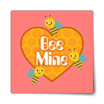 bee mine pink light sticker