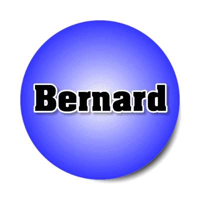 bernard male name blue sticker