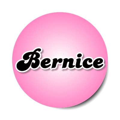 bernice female name pink sticker