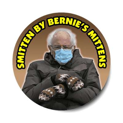 bernie sanders mask inauguration smitten by bernies mittens stickers, magnet