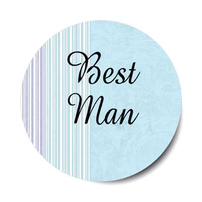 best man blue lines vertical sticker