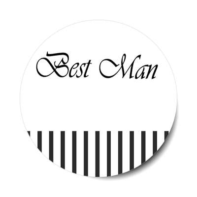 best man vertical black lines bottom stylized sticker