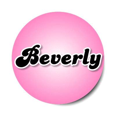beverly female name pink sticker