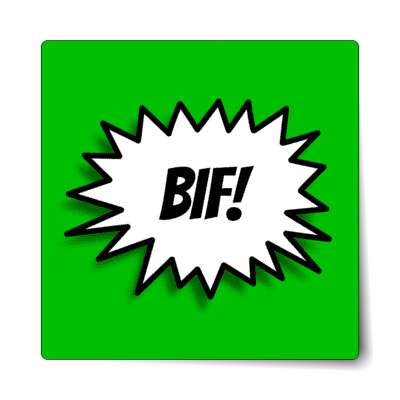 bif cartoon hit sticker