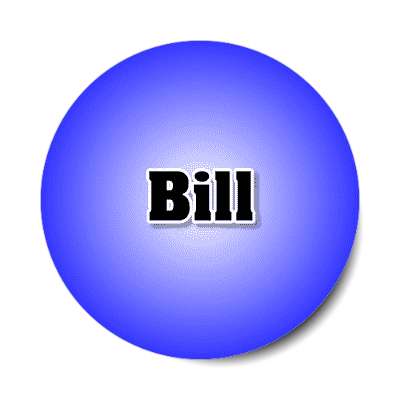 bill male name blue sticker