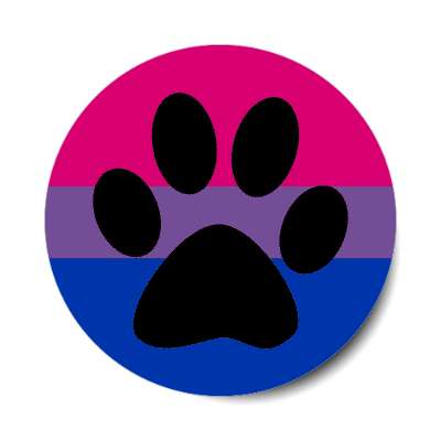 bisexual dog paw sticker