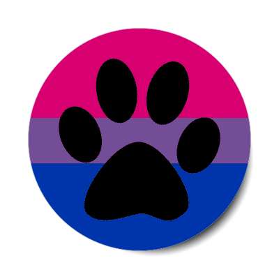 bisexual dog paw sticker