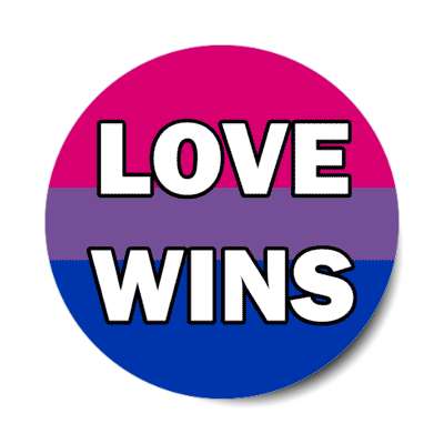 bisexual love wins sticker