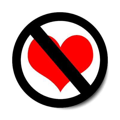 black anti heart sticker