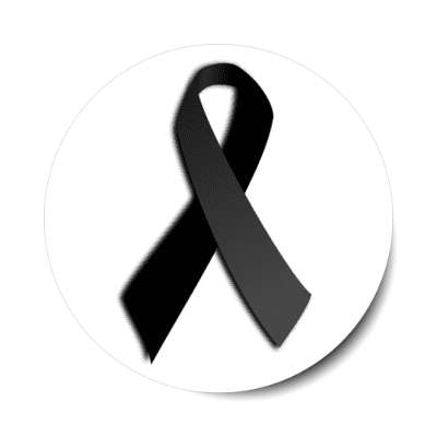 black awareness ribbon sticker