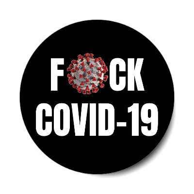 black fuck covid 19 sticker
