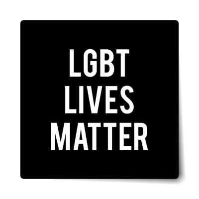 black lgbt lives matter bold sticker