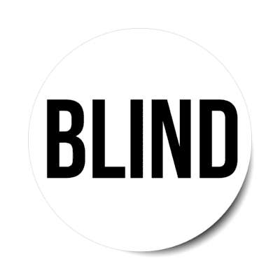 blind white stickers, magnet