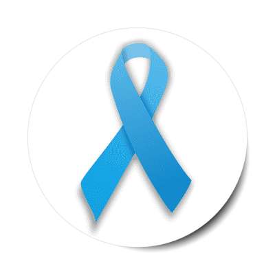 blue awareness ribbon sticker