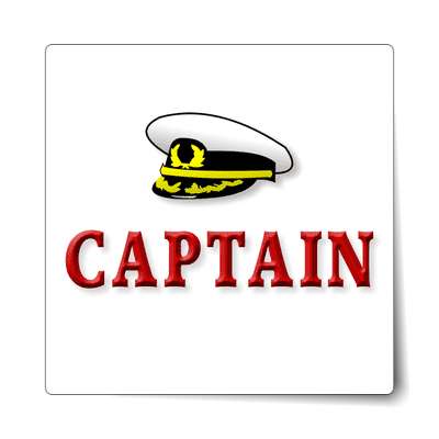 boat captain cap sticker