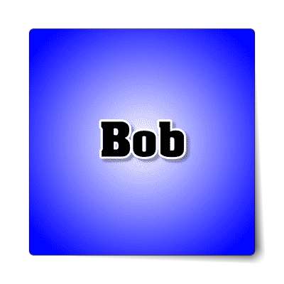 bob male name blue sticker