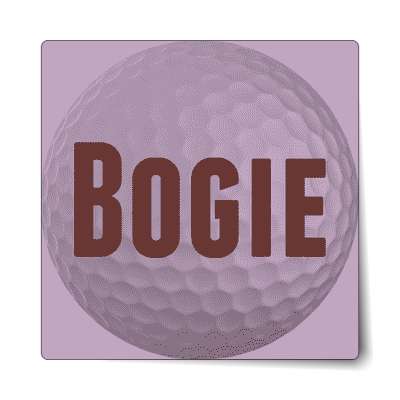 bogie golfball dark sticker