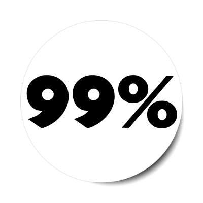 bold 99 percent white sticker