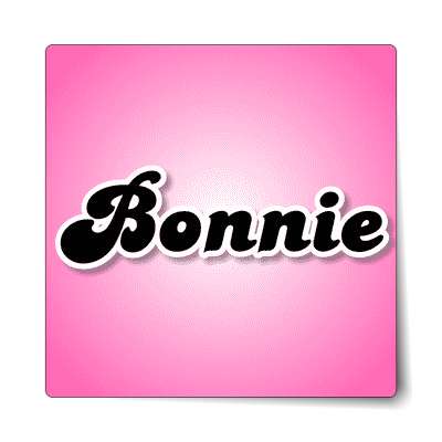 bonnie female name pink sticker