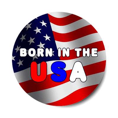 born in the usa wave flag sticker