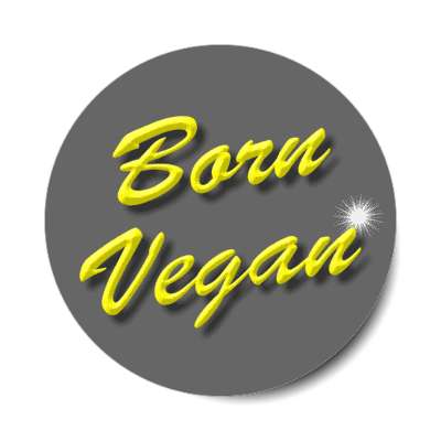 born vegan bevel grey sticker