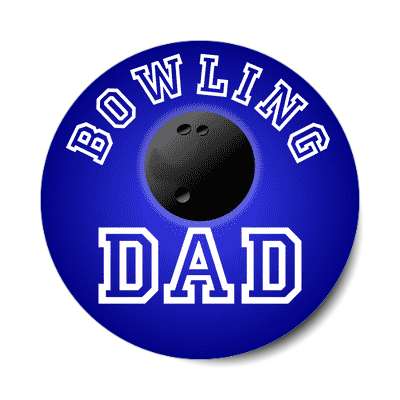 bowling dad sticker