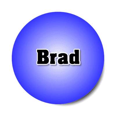 brad male name blue sticker