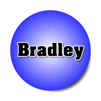 bradley male name blue sticker