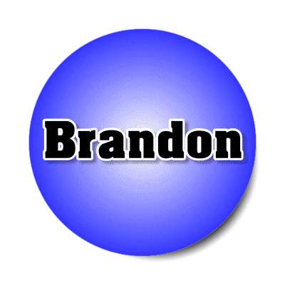 brandon male name blue sticker