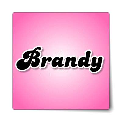 brandy female name pink sticker