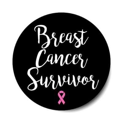 breast cancer survivor black stickers, magnet