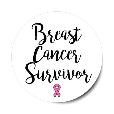 breast cancer survivor white stickers, magnet
