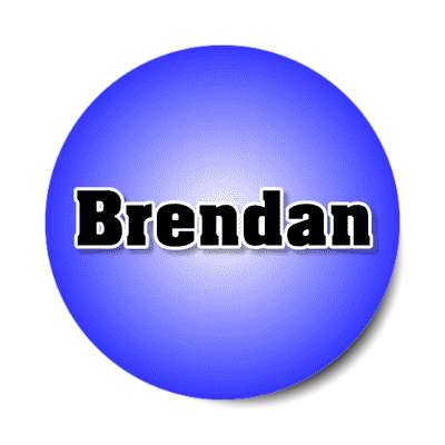 brendan male name blue sticker
