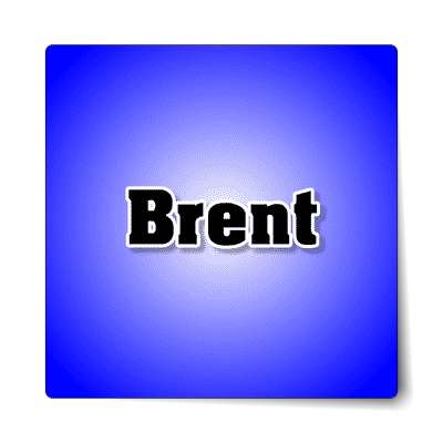 brent male name blue sticker