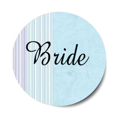 bride blue lines vertical sticker