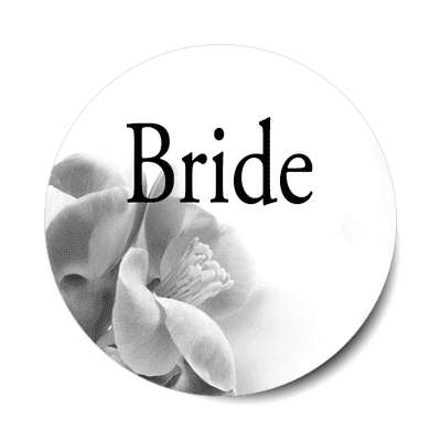 bride classic grey fade quarter flowers sticker