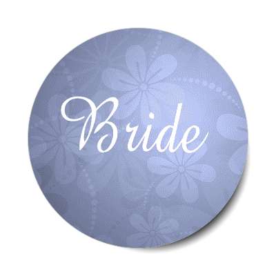 bride floral blue sticker