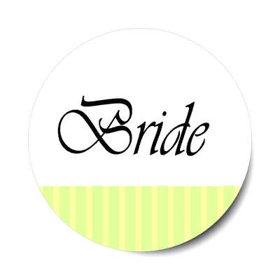 bride yellow vertical lines stylized sticker