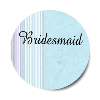 bridesmaid blue lines vertical sticker