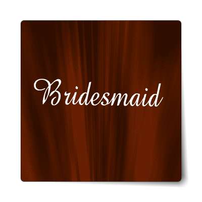 bridesmaid dark red curtains sticker