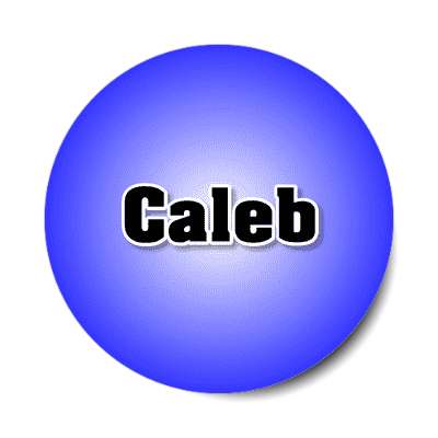 caleb male name blue sticker