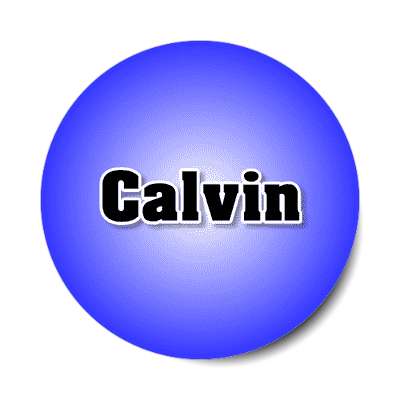 calvin male name blue sticker