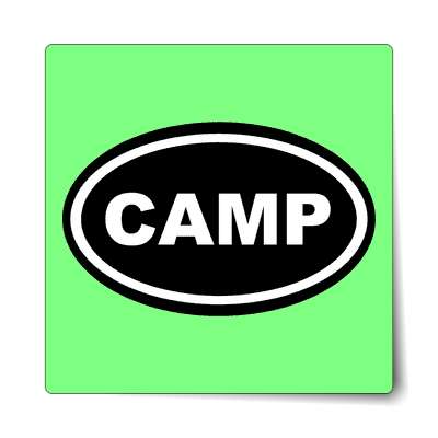 camp oval sticker