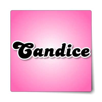 candice female name pink sticker