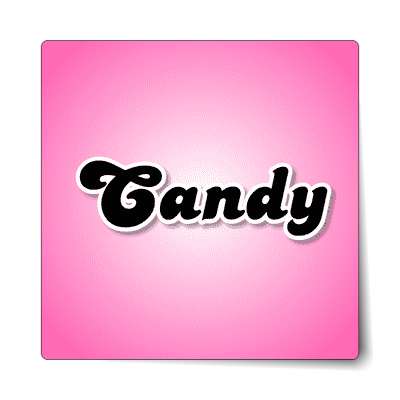 candy female name pink sticker