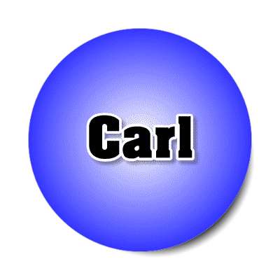 carl male name blue sticker